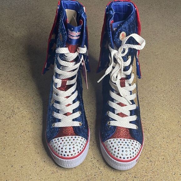 Sketchers Twinkle Toes Twinkle Hero Twinkle Lite High Top Sneakers sz 3.5 - Picture 4 of 10